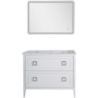 Комплект мебели для ванной ASB-Woodline Рома 100Н Белый, купить, цена, заказать, магазин, доставка, скидка, промокод, купить, цена, заказать, магазин, доставка, скидка, промокод