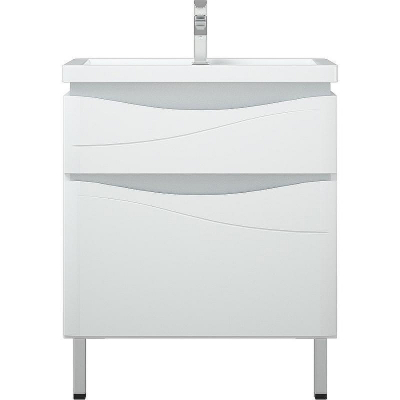 Тумба под раковину Corozo Омаха 70 SD-00000800 Белая Металлик