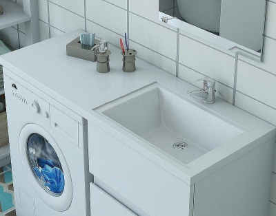 Тумба с раковиной Эстет Dallas Luxe 105 R ФР-00009664 Белая