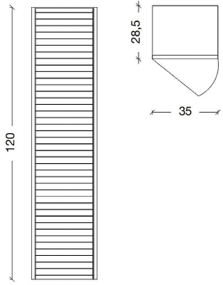 Шкаф пенал Boheme Armadi Art Vallessi Avantgarde Canale 35 846-BCR подвесной Черный Хром