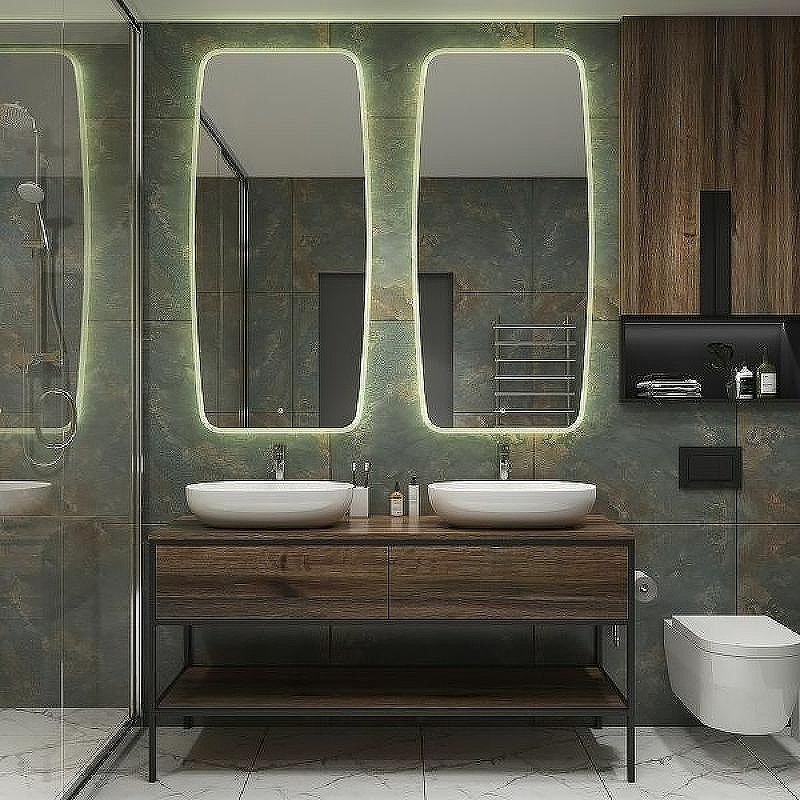 Зеркало Art&Max Forli AM-For-700-1500-DS-F с подсветкой с сенсорным выключателем, купить, цена, заказать, магазин, доставка, скидка, промокод, купить, цена, заказать, магазин, доставка, скидка, промокод