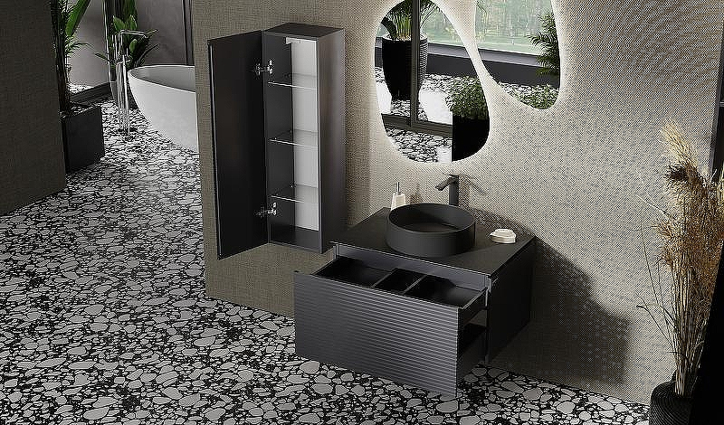 Тумба под раковину Jorno Stone 80 Stn.01.80/P/A/JR подвесная Антрацит, купить, цена, заказать, магазин, доставка, скидка, промокод, купить, цена, заказать, магазин, доставка, скидка, промокод