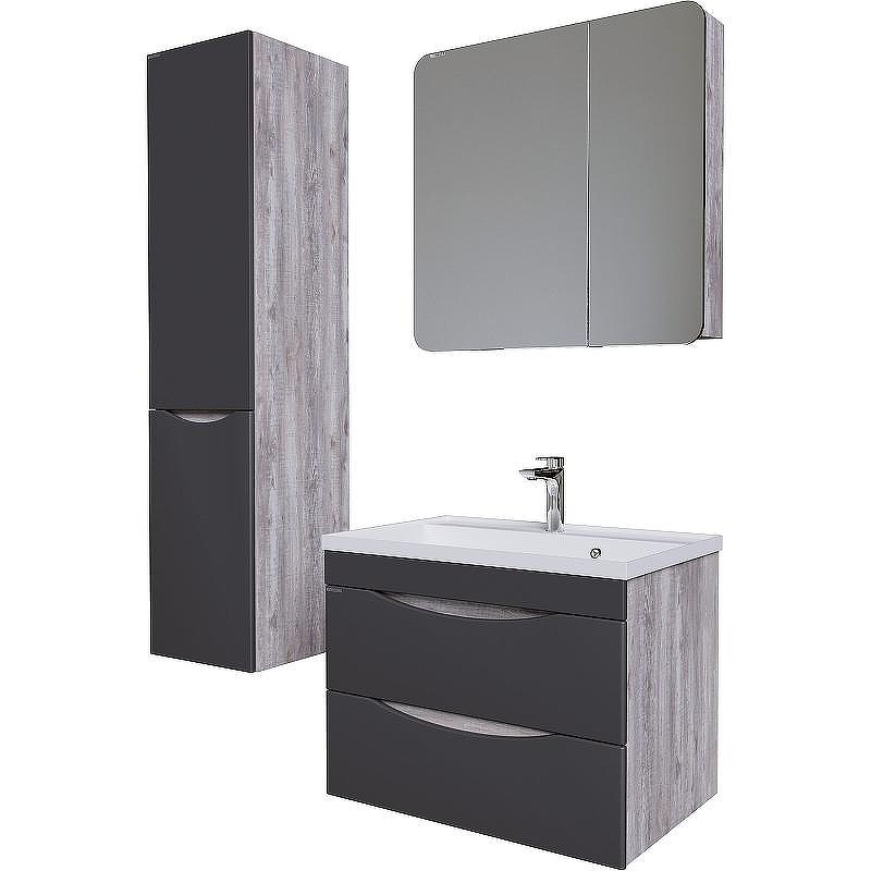 Тумба под раковину Grossman Талис 80 108013 подвесная Бетон пайн Серая, купить, цена, заказать, магазин, доставка, скидка, промокод, купить, цена, заказать, магазин, доставка, скидка, промокод