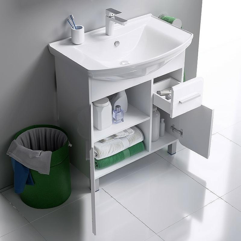 Тумба под раковину Aqwella Корсика 75 Т7м KOR0107 Белая, купить, цена, заказать, магазин, доставка, скидка, промокод, купить, цена, заказать, магазин, доставка, скидка, промокод