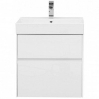 Тумба под раковину Aquanet Бруклин 60 203958 подвесная Белая 203958, купить, цена, заказать, магазин, доставка, скидка, промокод, купить, цена, заказать, магазин, доставка, скидка, промокод