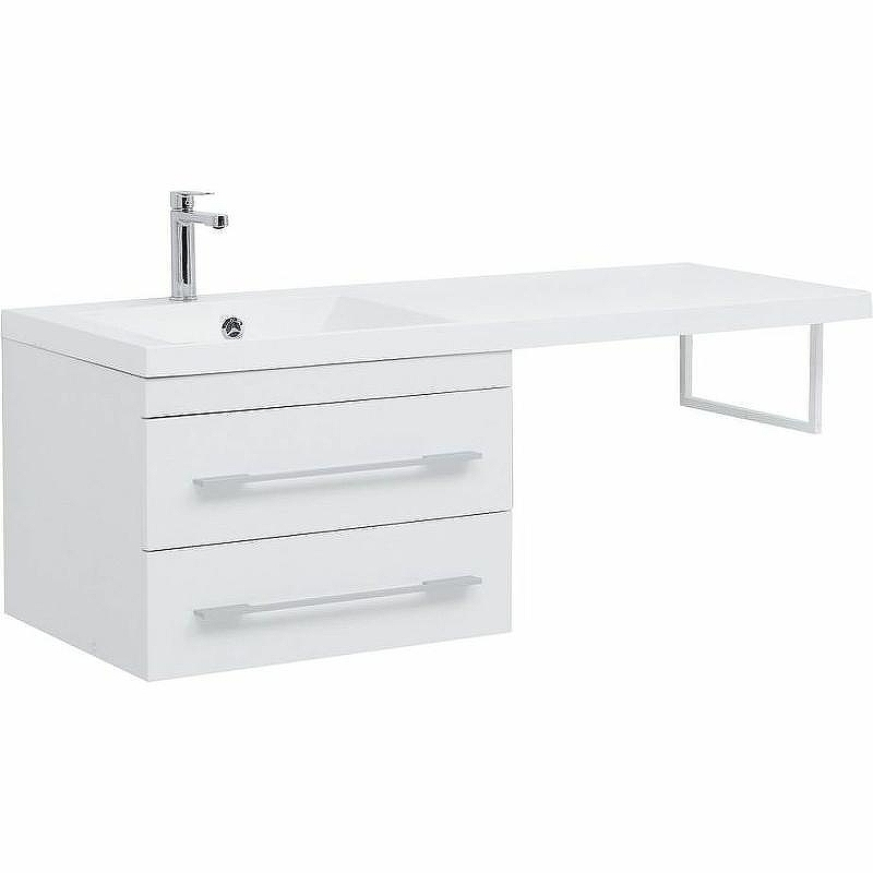 Тумба с раковиной Aquanet Нота 120 L 240160 подвесная Белая, купить, цена, заказать, магазин, доставка, скидка, промокод, купить, цена, заказать, магазин, доставка, скидка, промокод