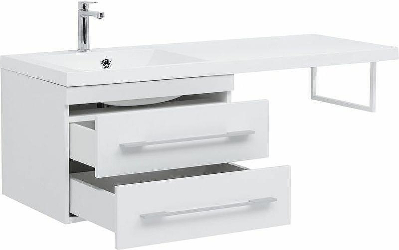 Тумба с раковиной Aquanet Нота 120 L 240160 подвесная Белая, купить, цена, заказать, магазин, доставка, скидка, промокод, купить, цена, заказать, магазин, доставка, скидка, промокод