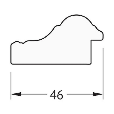 Зеркало Evoform Definite 82х62 BY 1007 в багетной раме - Бусы золотые 46