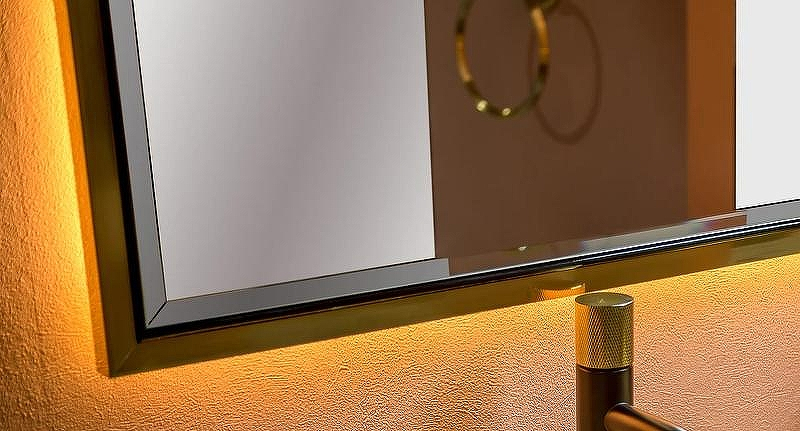 Зеркало Boheme Armadi Art Monaco 70 566-BG с подсветкой Черный глянец Золото, купить, цена, заказать, магазин, доставка, скидка, промокод, купить, цена, заказать, магазин, доставка, скидка, промокод