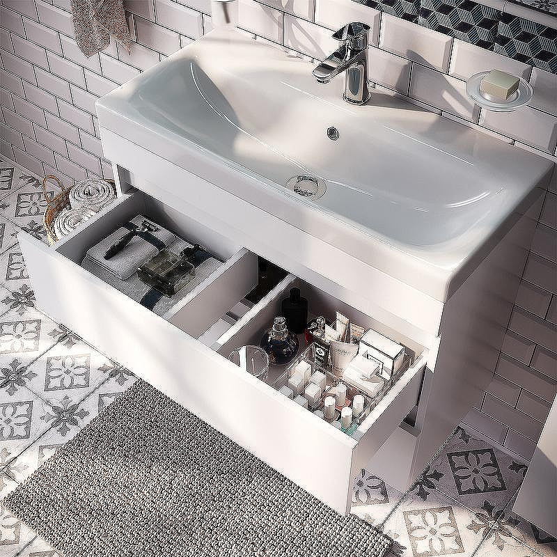 Тумба с раковиной Iddis Zodiac 80 ZOD8CB0i95K подвесная Белая, купить, цена, заказать, магазин, доставка, скидка, промокод, купить, цена, заказать, магазин, доставка, скидка, промокод