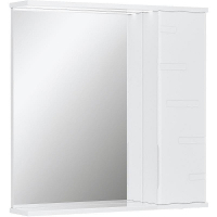 Зеркало со шкафом Volna Joli 70 R zsJOLI70.R-01 с подсветкой Белое, купить, цена, заказать, магазин, доставка, скидка, промокод, купить, цена, заказать, магазин, доставка, скидка, промокод