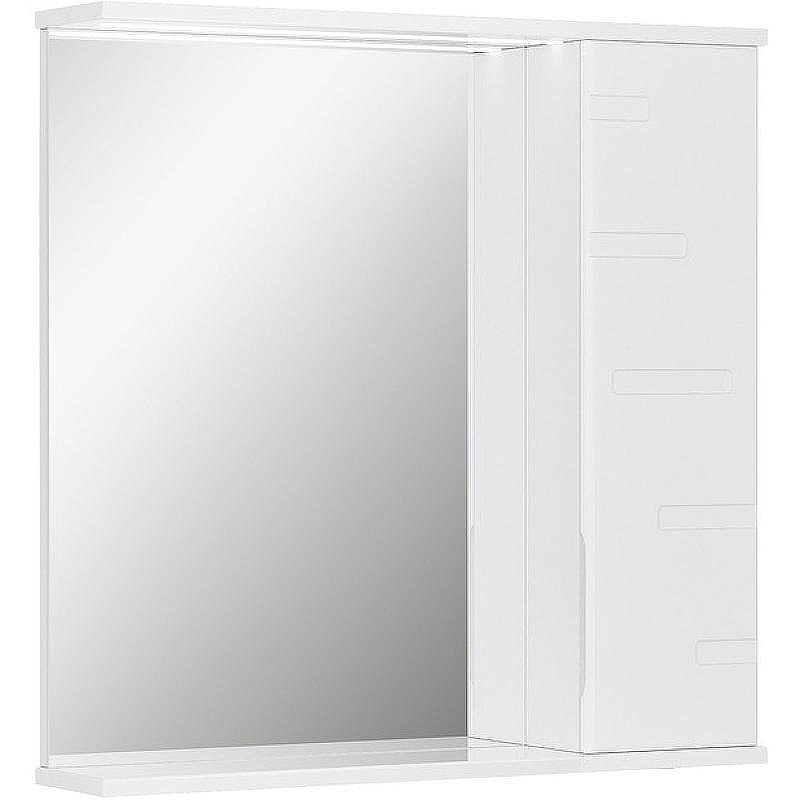 Зеркало со шкафом Volna Joli 70 R zsJOLI70.R-01 с подсветкой Белое, купить, цена, заказать, магазин, доставка, скидка, промокод, купить, цена, заказать, магазин, доставка, скидка, промокод