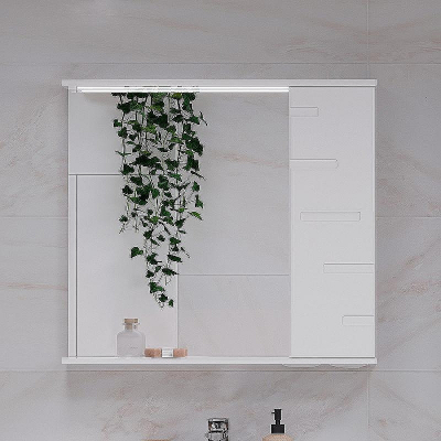 Зеркало со шкафом Volna Joli 70 R zsJOLI70.R-01 с подсветкой Белое