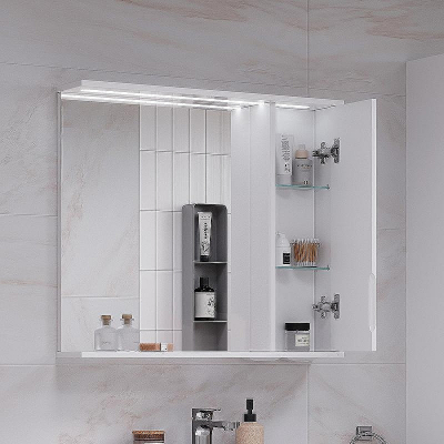 Зеркало со шкафом Volna Joli 70 R zsJOLI70.R-01 с подсветкой Белое