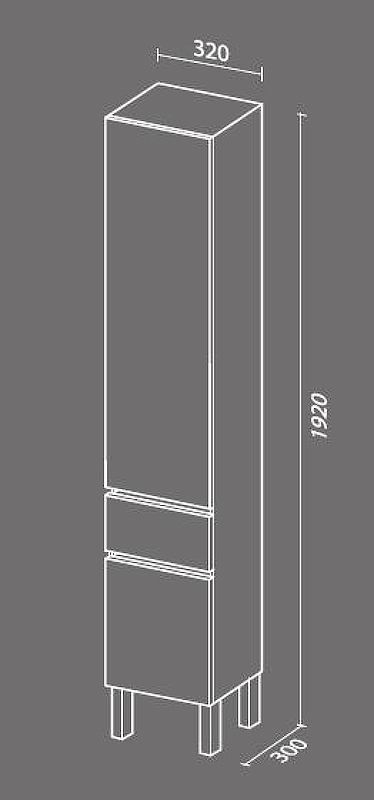 Шкаф пенал SanVit Кубэ-3 32 pkube3 с фактурой под дерево с бельевой корзиной Венге, купить, цена, заказать, магазин, доставка, скидка, промокод, купить, цена, заказать, магазин, доставка, скидка, промокод
