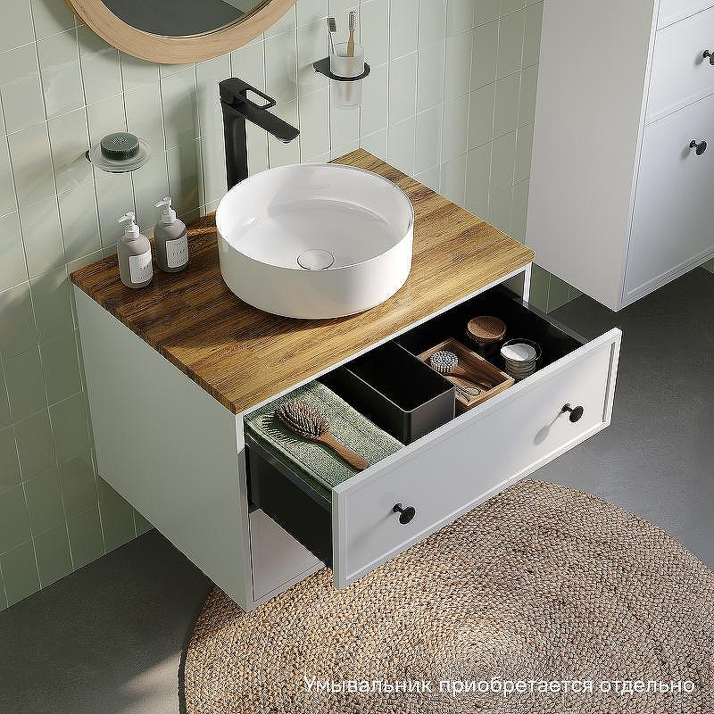 Тумба под раковину Iddis Torr 70 TOR70WBi95K подвесная Белая матовая, купить, цена, заказать, магазин, доставка, скидка, промокод, купить, цена, заказать, магазин, доставка, скидка, промокод