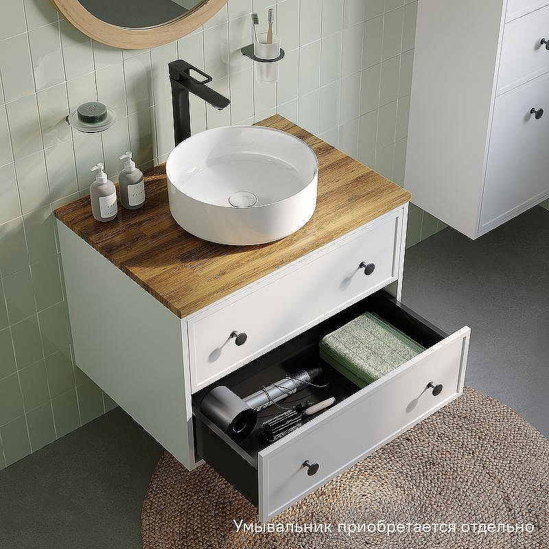 Тумба под раковину Iddis Torr 70 TOR70WBi95K подвесная Белая матовая, купить, цена, заказать, магазин, доставка, скидка, промокод, купить, цена, заказать, магазин, доставка, скидка, промокод