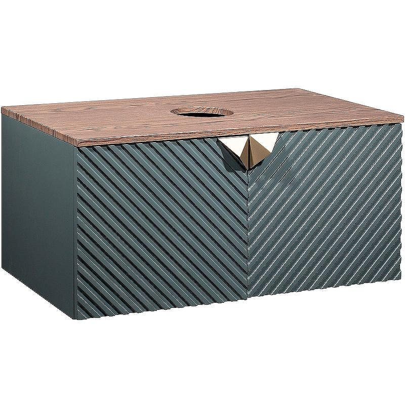 Тумба под раковину Runo Андорра 85 00-00002016 подвесная Темно-зеленая Дуб коньячный, купить, цена, заказать, магазин, доставка, скидка, промокод, купить, цена, заказать, магазин, доставка, скидка, промокод