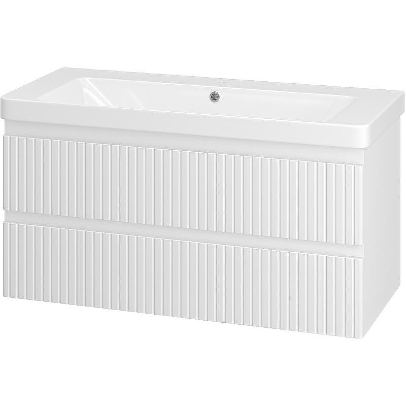 Тумба с раковиной Brevita Victory 105 УТ000015996 подвесная Белая матовая, купить, цена, заказать, магазин, доставка, скидка, промокод, купить, цена, заказать, магазин, доставка, скидка, промокод