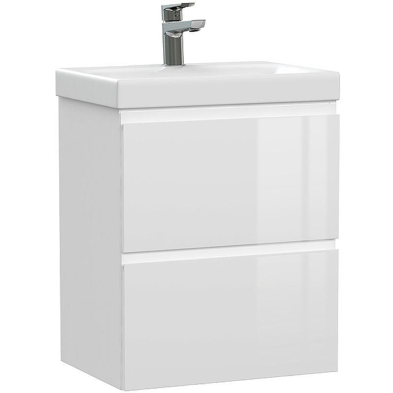 Тумба под раковину Cersanit Moduo Slim 50 64124 подвесная Белая, купить, цена, заказать, магазин, доставка, скидка, промокод, купить, цена, заказать, магазин, доставка, скидка, промокод