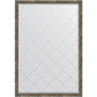 Зеркало Evoform Exclusive-G 183х128 BY 4479 с гравировкой в багетной раме - Старое дерево с плетением 70