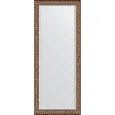 Зеркало Evoform Exclusive-G Floor 202х82 BY 6391 с гравировкой в багетной раме - Медная кольчуга 88