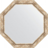 Зеркало Evoform Octagon 73х73 BY 3759 в багетной раме - Прованс с плетением 70, купить, цена, заказать, магазин, доставка, скидка, промокод, купить, цена, заказать, магазин, доставка, скидка, промокод