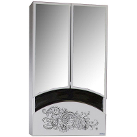 Зеркальный шкаф Mixline Радуга 46 528042 Белый Черный Цветы, купить, цена, заказать, магазин, доставка, скидка, промокод, купить, цена, заказать, магазин, доставка, скидка, промокод