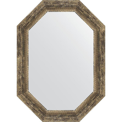 Зеркало Evoform Octagon 53x73 BY 7121 в багетной раме - Старое дерево с плетением 70