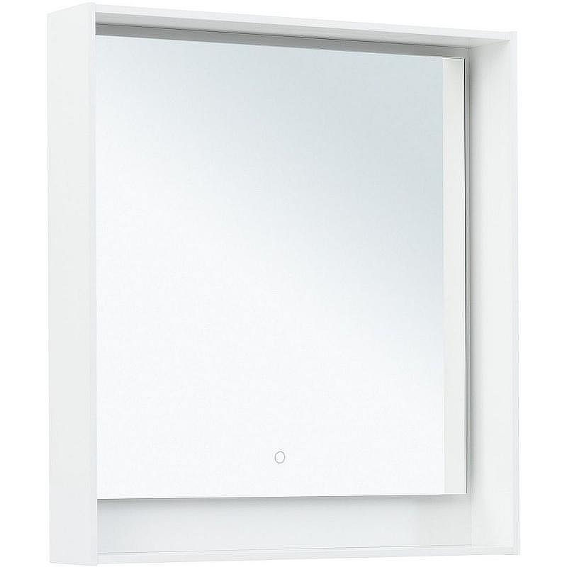 Зеркало Aquanet Милан 80 306384 с подсветкой Белый глянец с сенсорным выключателем, купить, цена, заказать, магазин, доставка, скидка, промокод, купить, цена, заказать, магазин, доставка, скидка, промокод