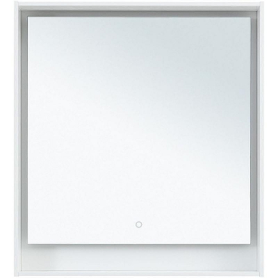 Зеркало Aquanet Милан 80 306384 с подсветкой Белый глянец с сенсорным выключателем