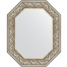 Зеркало Evoform Polygon 80х65 BY 7246 в багетной раме - Барокко серебро 106, купить, цена, заказать, магазин, доставка, скидка, промокод, купить, цена, заказать, магазин, доставка, скидка, промокод