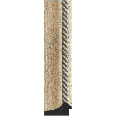 Зеркало Evoform Octagon 58х58 BY 7314 в багетной раме - Состаренное серебро с плетением 70