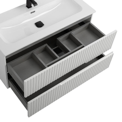 Тумба под раковину Cezares Duet-N 100 DUET-N-1000-2C-SO-BL подвесная Bianco Lucido