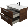 Тумба под раковину Cezares Eco-Cer-N 80 ECO-CER-N-800-2C-SO-NCS-P подвесная Орех шоколад Софт без ручек, купить, цена, заказать, магазин, доставка, скидка, промокод, купить, цена, заказать, магазин, доставка, скидка, промокод