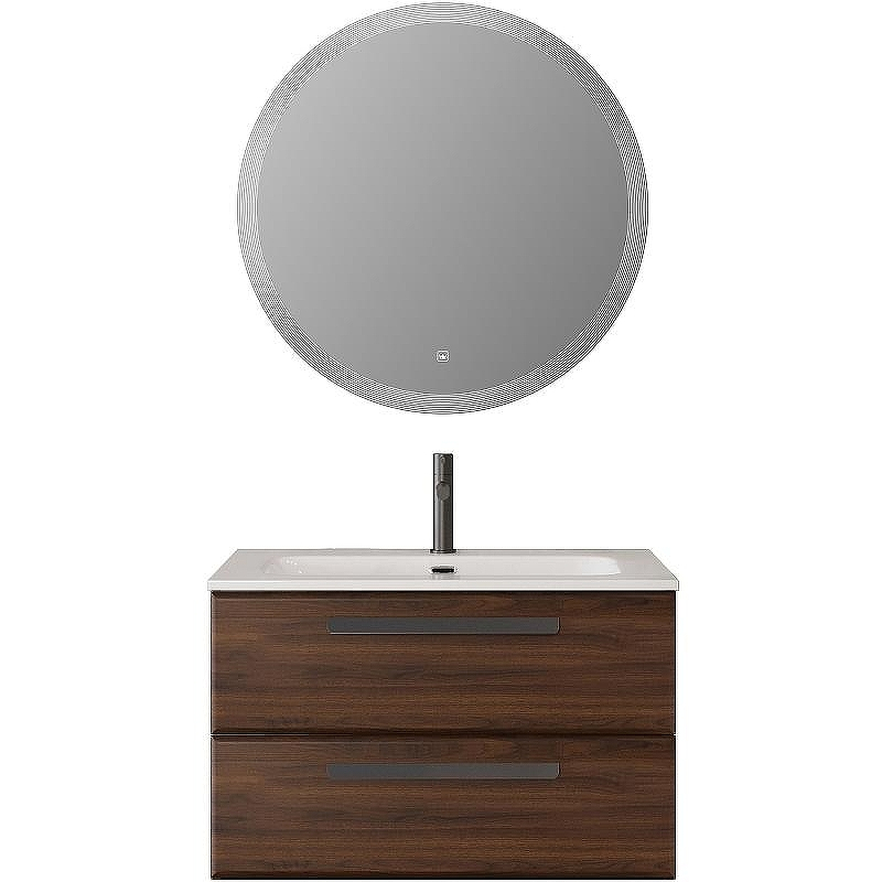 Тумба под раковину Cezares Eco-Cer-N 80 ECO-CER-N-800-2C-SO-NCS-P подвесная Орех шоколад Софт без ручек, купить, цена, заказать, магазин, доставка, скидка, промокод, купить, цена, заказать, магазин, доставка, скидка, промокод