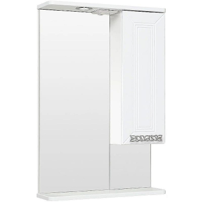 Зеркало со шкафом Runo Монро 53 R 00-00000459 с подсветкой Белое