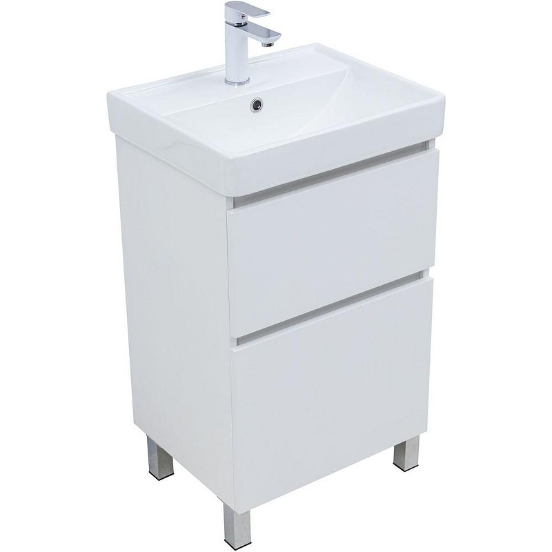 Тумба под раковину Aquanet Вега 50 344120 Белый глянец, купить, цена, заказать, магазин, доставка, скидка, промокод, купить, цена, заказать, магазин, доставка, скидка, промокод