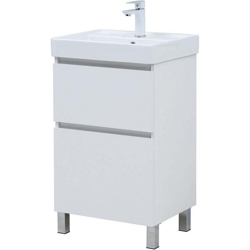 Тумба под раковину Aquanet Вега 50 344120 Белый глянец, купить, цена, заказать, магазин, доставка, скидка, промокод, купить, цена, заказать, магазин, доставка, скидка, промокод