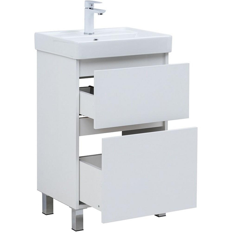 Тумба под раковину Aquanet Вега 50 344120 Белый глянец, купить, цена, заказать, магазин, доставка, скидка, промокод, купить, цена, заказать, магазин, доставка, скидка, промокод