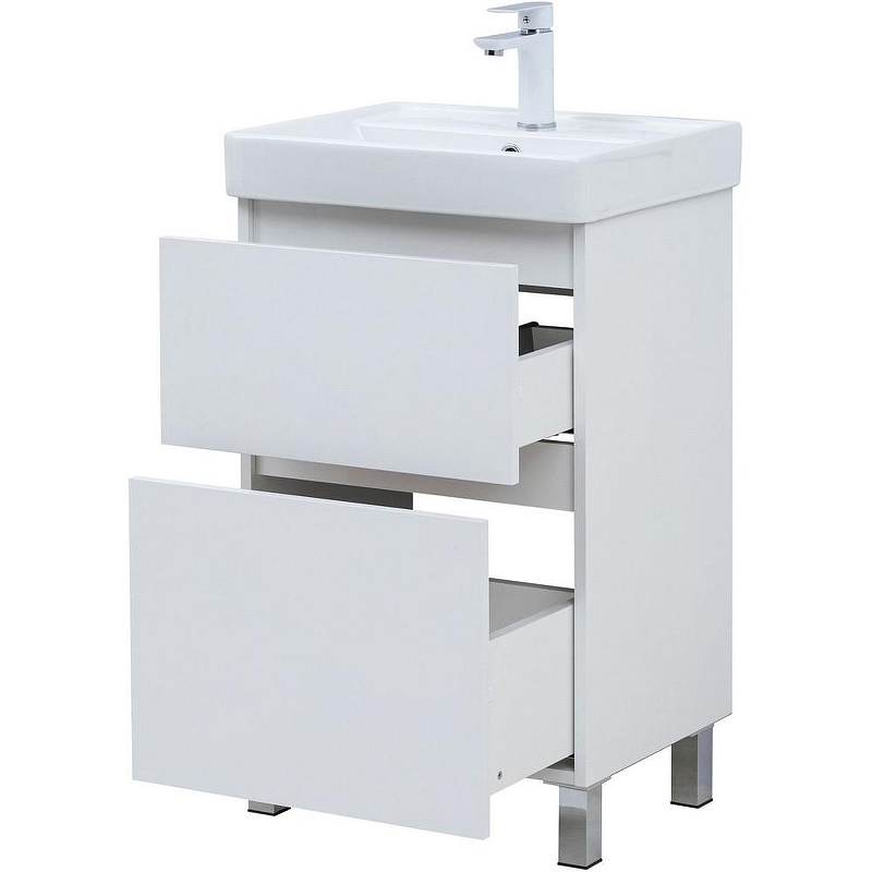 Тумба под раковину Aquanet Вега 50 344120 Белый глянец, купить, цена, заказать, магазин, доставка, скидка, промокод, купить, цена, заказать, магазин, доставка, скидка, промокод
