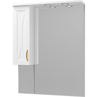 Зеркало Misty Амбра 80 L П-Амб0280-0322ЯЛ с подсветкой Белое матовое, купить, цена, заказать, магазин, доставка, скидка, промокод, купить, цена, заказать, магазин, доставка, скидка, промокод