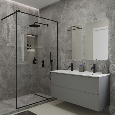 Тумба под раковину ЗОВ Дион 120 D120PG подвесная цвет Платиновый