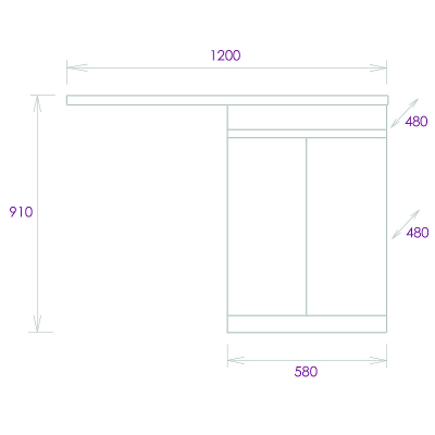 Тумба под раковину Onika Милтон 58 105802 цвет Белый