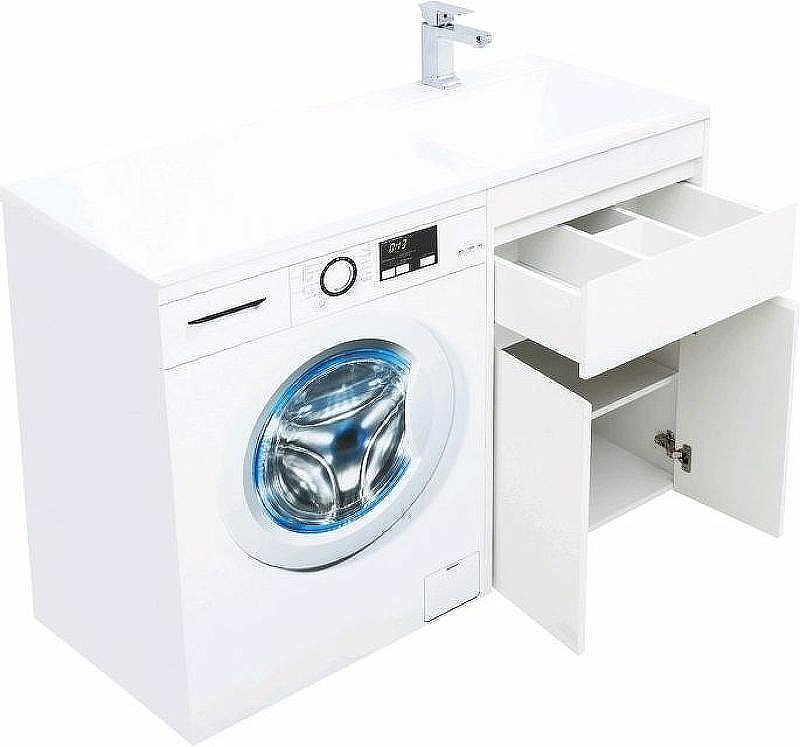 Тумба с раковиной Aquanet Токио 120 R 239210 Белая, купить, цена, заказать, магазин, доставка, скидка, промокод, купить, цена, заказать, магазин, доставка, скидка, промокод