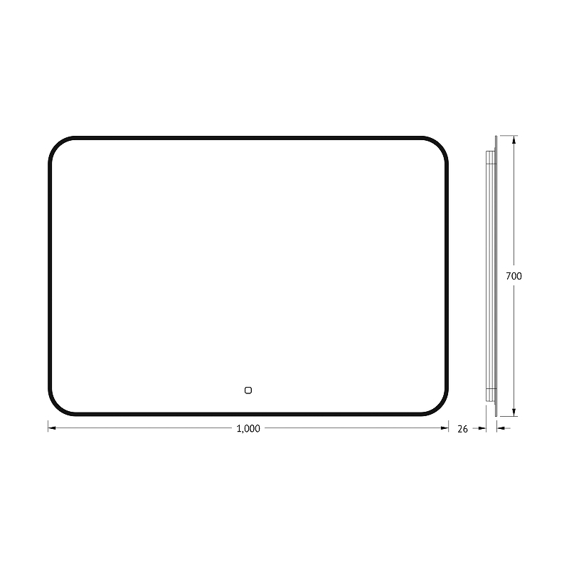 Зеркало Defesto Aura 100х70 DF 2979SH с подсветкой 32W-3000K/Сенсорный выключатель/Теплый белый свет/Черная рама, купить, цена, заказать, магазин, доставка, скидка, промокод, купить, цена, заказать, магазин, доставка, скидка, промокод
