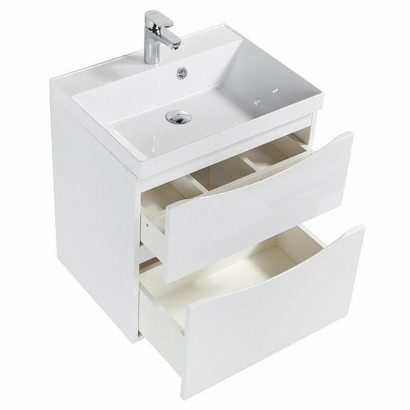 Тумба под раковину BelBagno Marino 60 MARINO-H60-600-2C-SO-BL-P подвесная Bianco Lucido, купить, цена, заказать, магазин, доставка, скидка, промокод, купить, цена, заказать, магазин, доставка, скидка, промокод