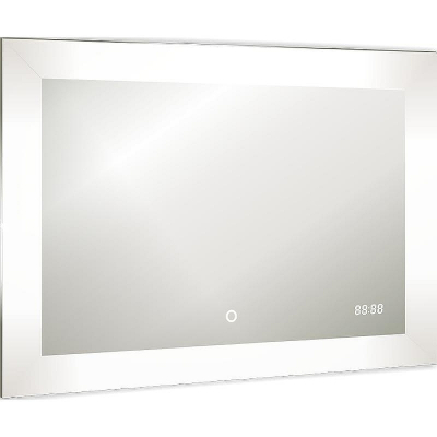 Зеркало Azario Норма-6 80 ФР-00001044 с подсветкой с сенсорным выключателем, подогревом, часами, радио, bluetooth и термометром