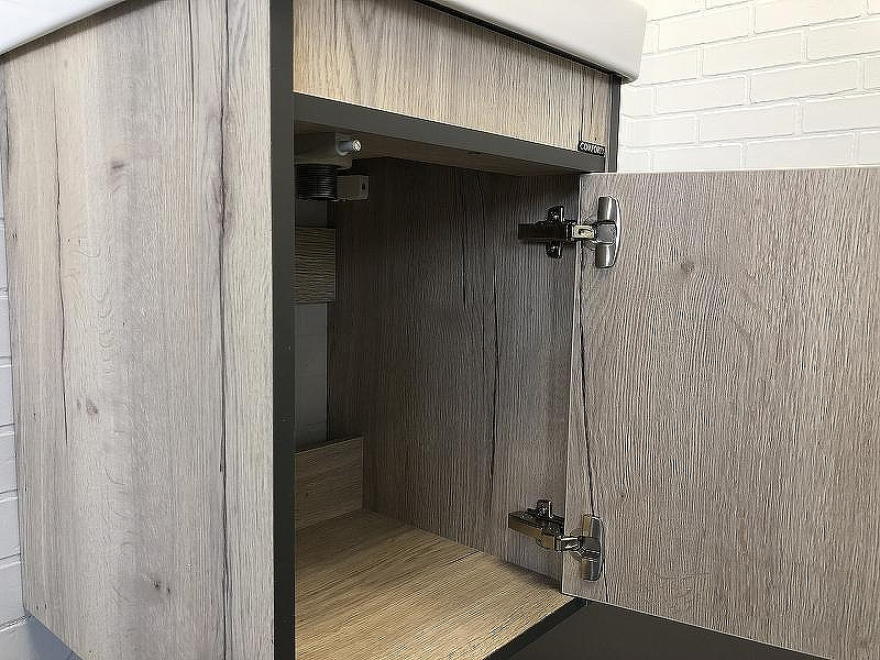 Тумба с раковиной Comforty Вена 45 00-00006653 подвесная Дуб дымчатый, купить, цена, заказать, магазин, доставка, скидка, промокод, купить, цена, заказать, магазин, доставка, скидка, промокод