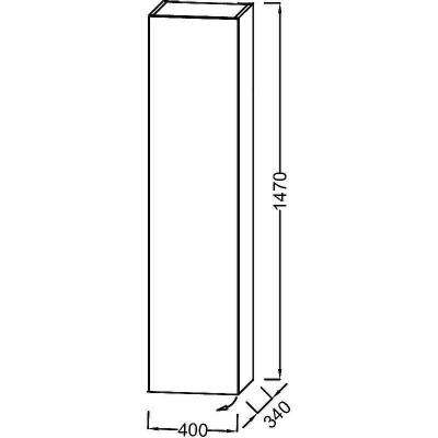 Шкаф пенал Jacob Delafon Rythmik 40 L EB1850G-E70 подвесной Арлингтонгский дуб